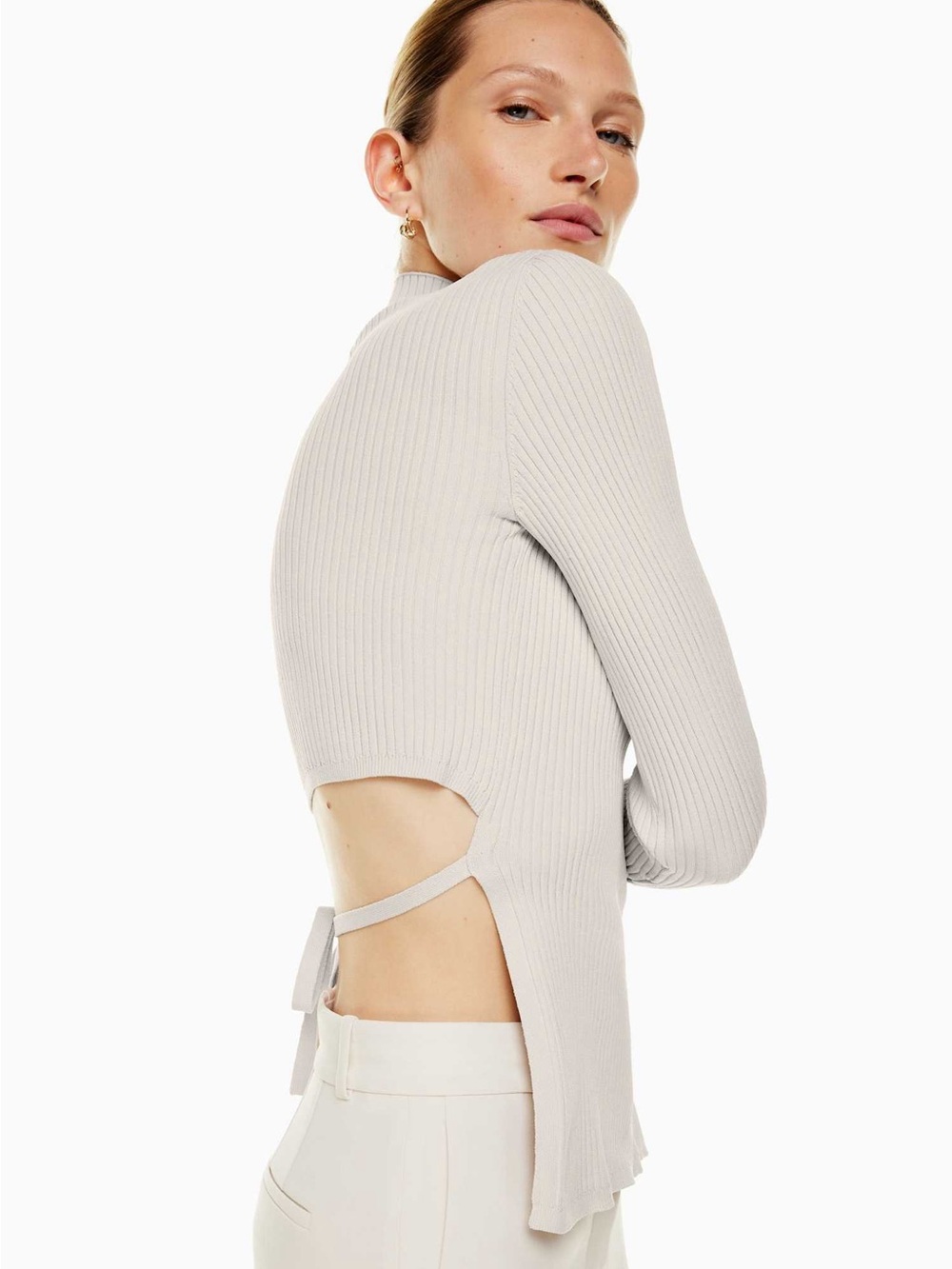 Babaton by Aritzia Sculpt Knit Tie-Back Longsleeve